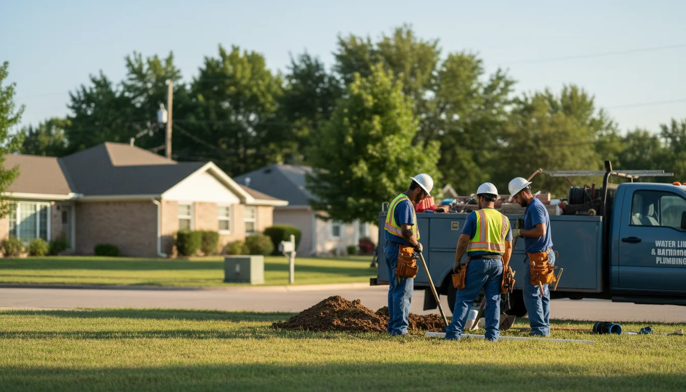 Residential water line and bathroom plumbing service in Brownwood, MO